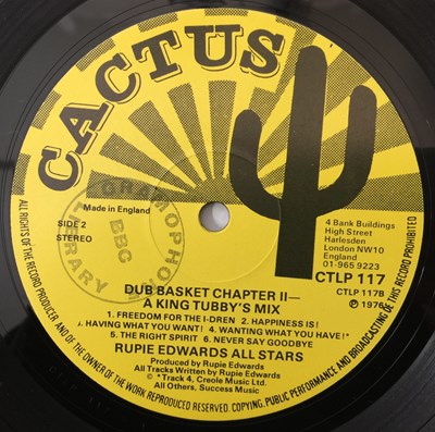 Lot 109 - RUPIE EDWARDS ALL STARS / KING TUBBY - DUB BASKET CHAPTER II - A KING TUBBY'S MIX LP (CTLP 117)