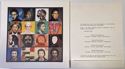 Lot 321 - THE WHO - SIGNED 'FACE DANCES' SLEEVE AND LIMITED EDITION PRINT