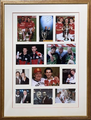 Lot 1580183 - MANCHESTER UNITED MEMORABILIA - FRAMED AND SIGNED ITEMS.