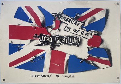 Lot 12 - THE SEX PISTOLS - JAMIE REID - ANARCHY IN THE UK POSTER.