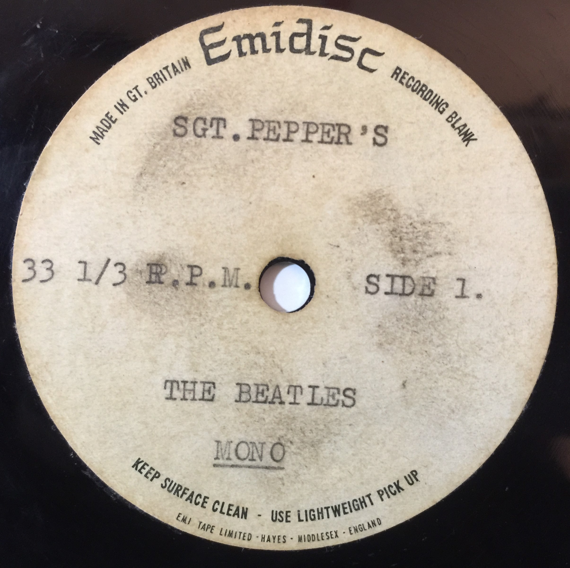 Lot 94 - THE BEATLES - SGT PEPPER'S LONELY HEARTS CLUB