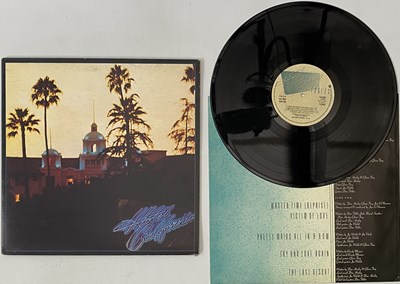 Lot 668 - THE EAGLES - HOTEL CALIFORNIA LP (UK ORIGINAL - LED ZEP SLEEVE MISPRINT - K53051)