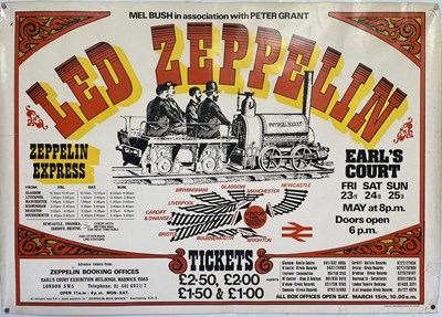 Lot 31 - LED ZEPPELIN - AN ORIGINAL 1975 EARL'S COURT POSTER.