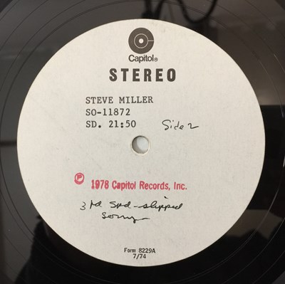 Lot 3 - THE STEVE MILLER BAND - LP ACETATE PACK