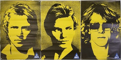 Lot 41 - THE POLICE - ORIGINAL 1980 ZENYATTA MONDATTA TEASER POSTER SET OF THREE.