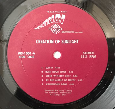 Lot 18 - SUNLIGHT - CREATION OF SUNLIGHT LP (US ORIGINAL - WINDI - WS-1001)