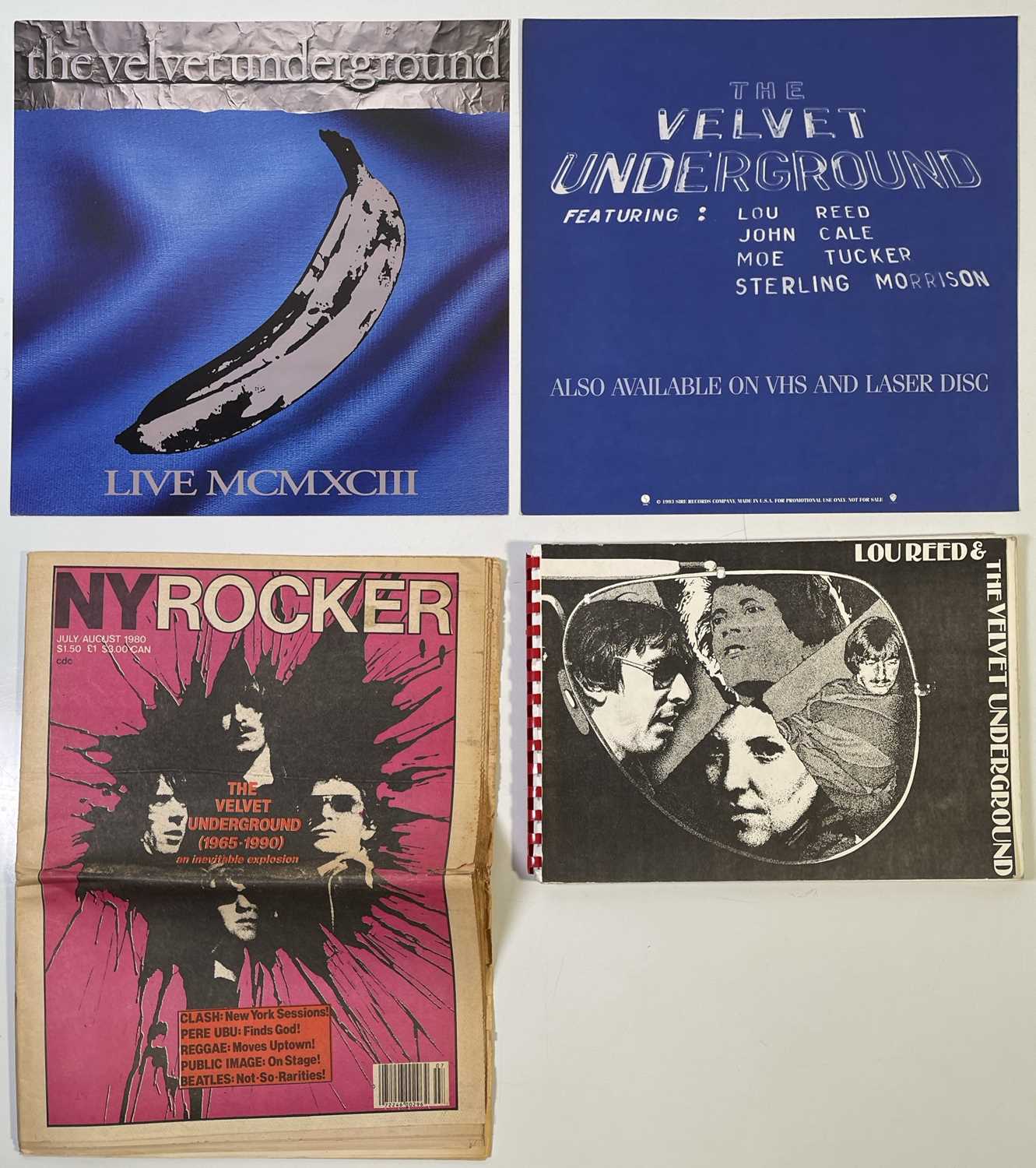 Lot 366 - LOU REED AND THE VELVET UNDERGROUND - MEMORABILIA INC COLLECTABLE 1986 BOOK.