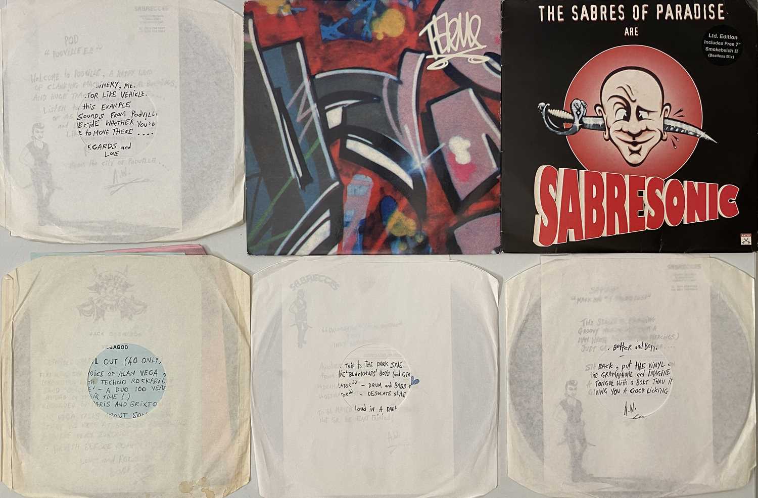 Lot 226 - WEATHERALL / SABRES OF PARADISE - 12" PROMOS (INC PRINTED PRESS RELEASES)