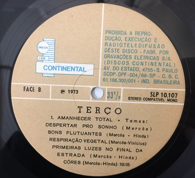 Lot 32 - TERCO - S/T LP (BRAZILIAN ORIGINAL - CONTINENTAL - SLP 10.107)