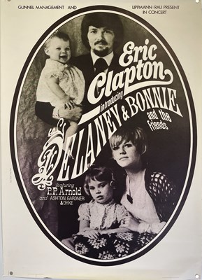 Lot 66 - GUNTHER KIESER COLLECTION - ERIC CLAPTON - 1969 DELANEY AND BONNIE ORIGINAL PROOF PRINT POSTER.