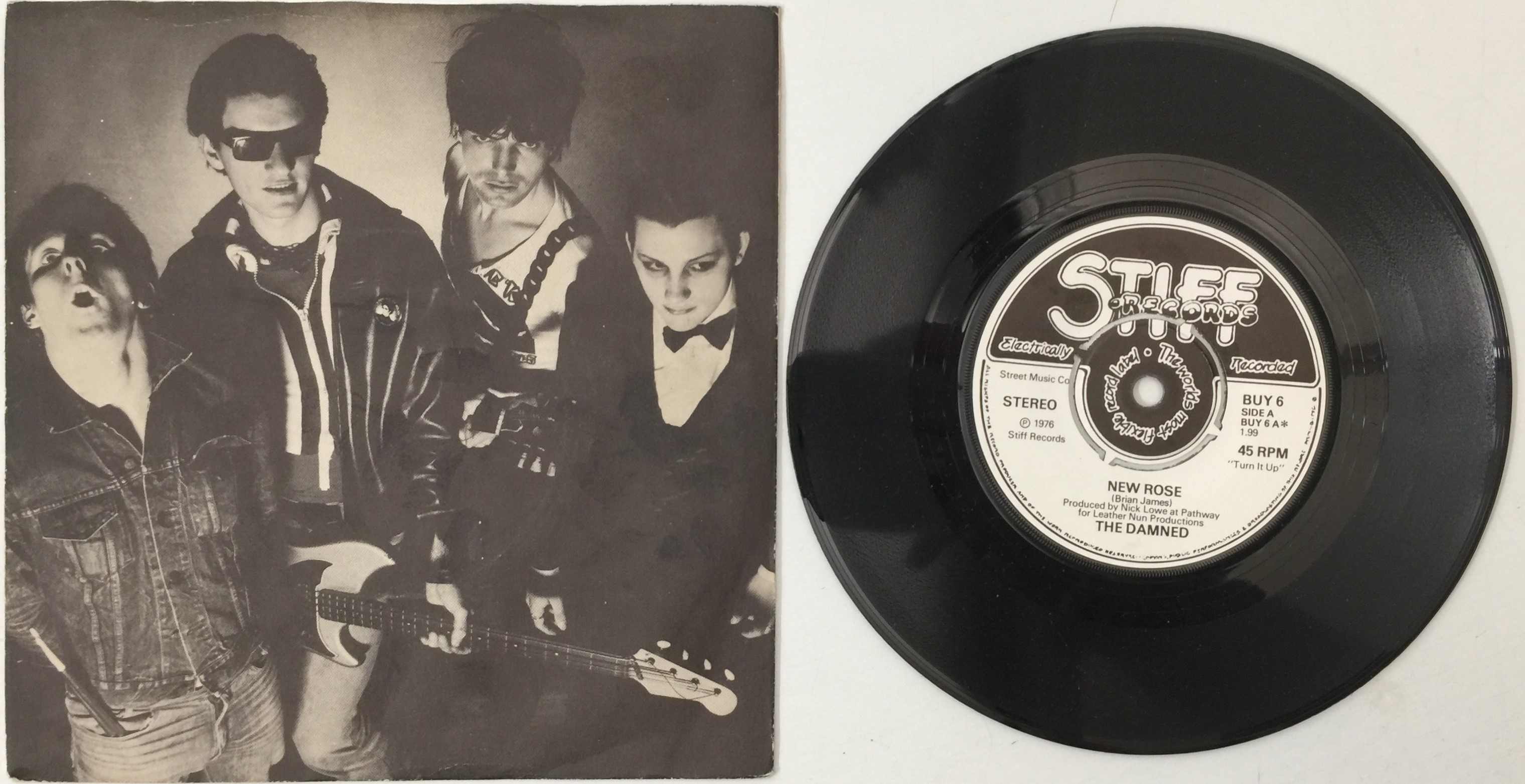 The Damned New Rose/Help UK 7\" レコード The Damned – New Rose / Help – Vinyl (7