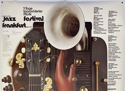 Lot 68 - GUNTHER KIESER COLLECTION - ORIGINAL 1972 FRANKFURT JAZZ FESTIVAL POSTER.