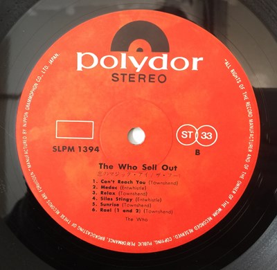 Lot 43 - THE WHO - THE WHO SELL OUT LP (JAPAN ORIGINAL - POLYDOR - SLPM 1394)