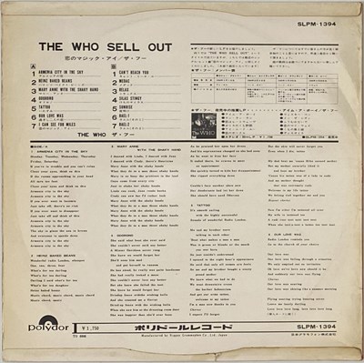 Lot 43 - THE WHO - THE WHO SELL OUT LP (JAPAN ORIGINAL - POLYDOR - SLPM 1394)