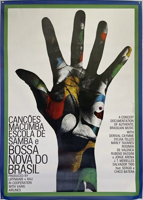 Lot 72 - GUNTHER KIESER COLLECTION - KIESER SIGNED 1966 BRAZILIAN MUSIC SHOWCASE POSTER.