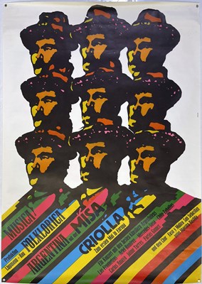 Lot 73 - GUNTHER KIESER COLLECTION - ORIGINAL 1967 ARGENTINIAN FOLK MUSIC POSTER.