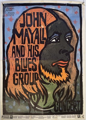 Lot 74 - GUNTHER KIESER COLLECTION - ORIGINAL 1974 JOHN MAYALL TOUR POSTER.