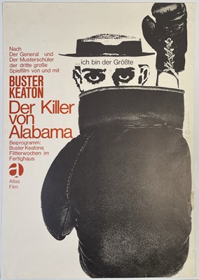 Lot 83 - GUNTHER KIESER COLLECTION - GERMAN POSTER FOR BUSTER KEATON - BATTLING BUSTER.