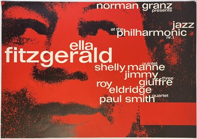 Lot 85 - GUNTHER KIESER COLLECTION - ORIGINAL KIESER SIGNED ELLA FITZGERALD POSTER.