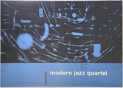 Lot 86 - GUNTHER KIESER COLLECTION - KIESER SIGNED MODERN JAZZ QUARTET POSTER.