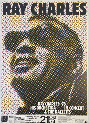 Lot 90 - GUNTHER KIESER COLLECTION - RAY CHARLES - ORIGINAL 1978 CONCERT POSTER.