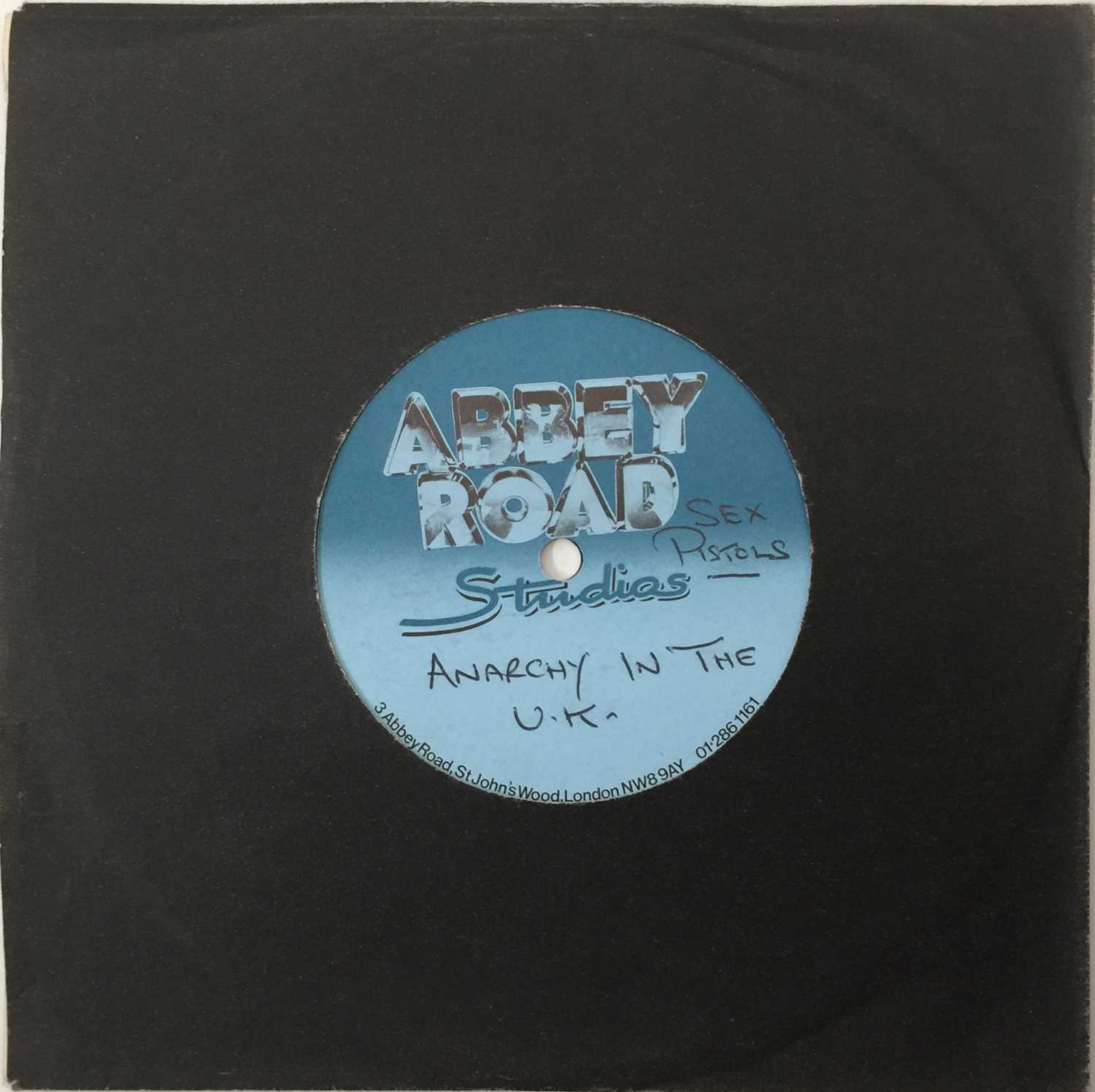 Lot 100 - SEX PISTOLS - ANARCHY IN THE UK 7" ACETATE (ABBEY ROAD SECOND PRESSING)