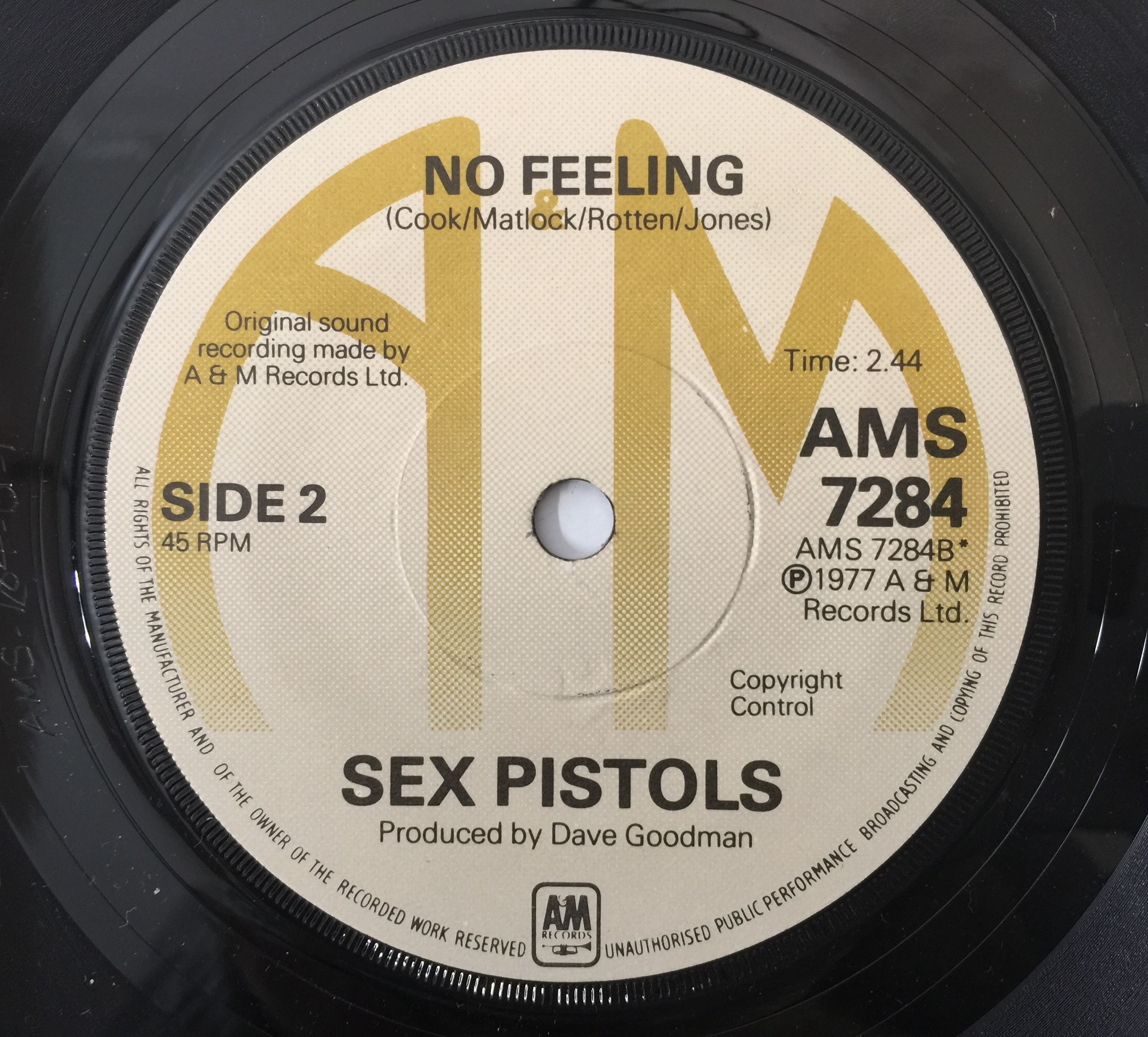 国内見本盤７インチSEX PISTOLS GOD Save THE QUEEN Lot 278 - SEX PISTOLS - GOD SAVE THE QUEEN 7