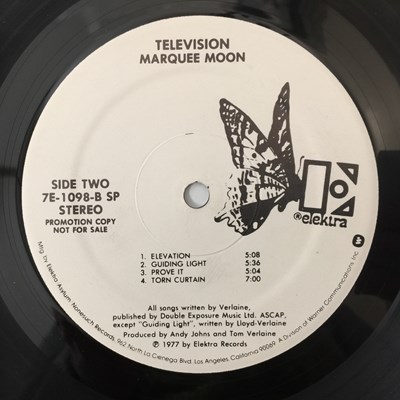 Lot 103 - TELEVISION - MARQUEE MOON LP (ORIGINAL US PROMO COPY - ELEKTRA 7E-1098)