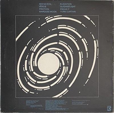 Lot 103 - TELEVISION - MARQUEE MOON LP (ORIGINAL US PROMO COPY - ELEKTRA 7E-1098)