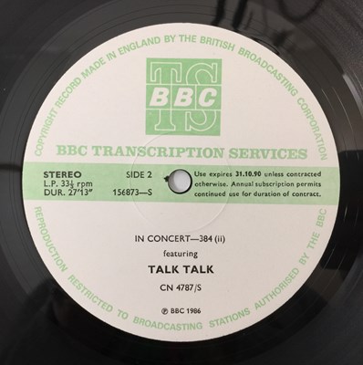 Lot 104 - TALK TALK - IN CONCERT 384 LP (ORIGINAL BBC TRANSCRIPTION SERVICES - CN 4787/S)