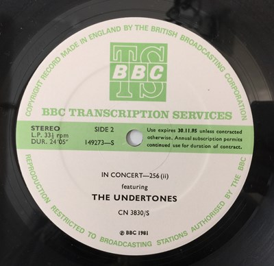 Lot 107 - THE UNDERTONES - BBC TRANSCRIPTION SERVICES LPs (ORIGINAL COPIES - SHOWS 256/302)