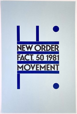 Lot 97 - NEW ORDER 1981 MOVEMENT ORIGINAL POSTER.