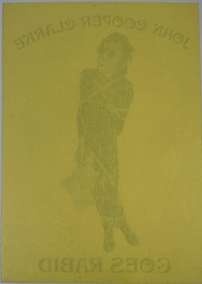 Lot 100 - JOHN COOPER CLARKE - ORIGINAL 1977 RABID RECORDS POSTER.