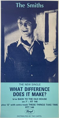 Lot 86 - THE SMITHS - ORIGINAL ROUGH TRADE PROMOTIONAL POSTER FOR 'WHAT DIFFERENCE DOES IT MAKE'.