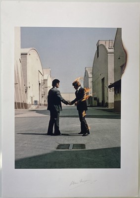 Lot 534 - PINK FLOYD WISH YOU WERE HERE STORM THORGERSON SIGNED FINE ART PRINT.