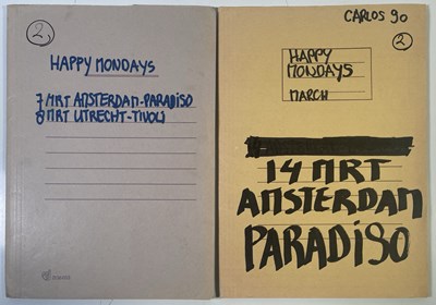 Lot 17 - HAPPY MONDAYS - ORIGINAL 1990/1991 BOOKING DOCUMENTS.