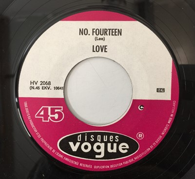 Lot 112 - LOVE - 7 AND 7 IS 7" (ORIGINAL DUTCH PICTURE SLEEVE COPY - DISQUES VOGUE HV 2068)