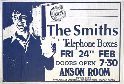 Lot 65 - THE SMITHS - ORIGINAL 1984 BRISTOL CONCERT POSTER.