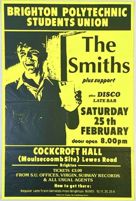 Lot 66 - THE SMITHS - ORIGINAL 1984 BRIGHTON CONCERT POSTER.