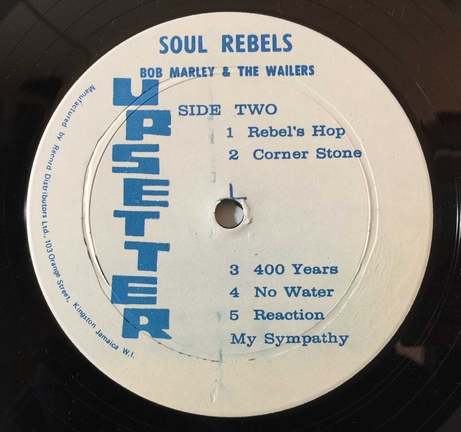 Lot 262 BOB MARLEY AND THE WAILERS SOUL REBELS LP Lot 262 BOB MARLEY AND THE WAILERS SOUL REBELS LP