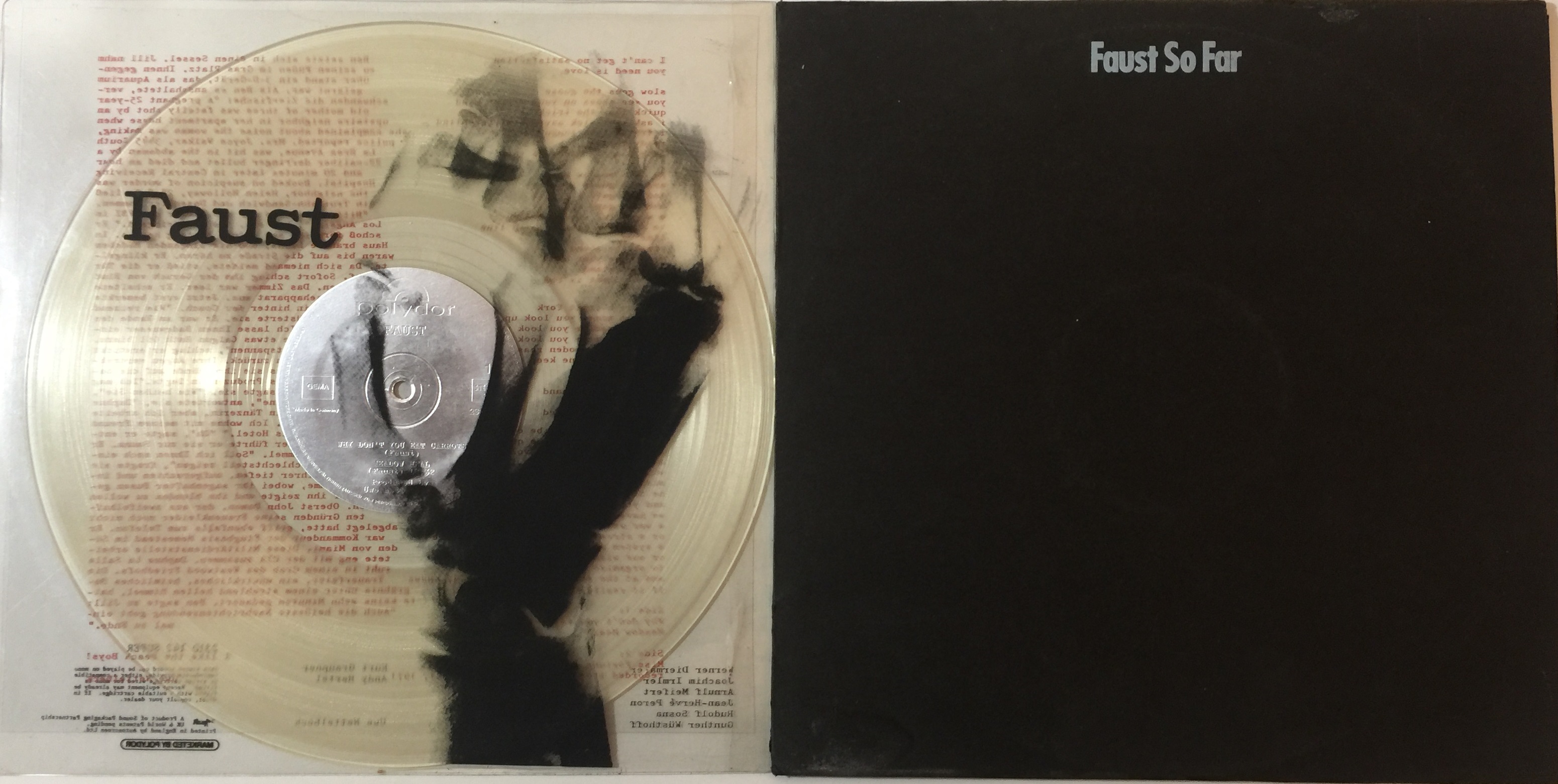 Faust – UK Clear Vinyl 1st Press Faust Album