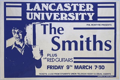 Lot 70 - THE SMITHS - ORIGINAL 1984 LANCASTER UNIVERSITY POSTER.