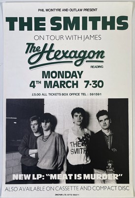 Lot 74 - THE SMITHS -1985 READING HEXAGON CONCERT POSTER.