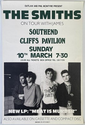 Lot 75 - THE SMITHS - RARE POSTER FOR A CANCELLED SOUTHEND CONCERT.