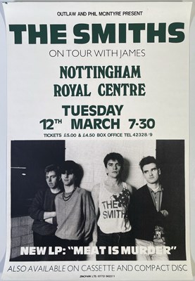 Lot 76 - THE SMITHS - ORIGINAL 1985 NOTTINGHAM CONCERT POSTER.