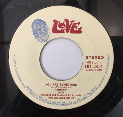 Lot 117 - LOVE - STAND OUT C/W YOU ARE SOMETHING 7" (ORIGINAL JAPANESE COPY - BLUE THUMB HIT-1814)