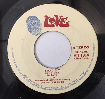 Lot 117 - LOVE - STAND OUT C/W YOU ARE SOMETHING 7" (ORIGINAL JAPANESE COPY - BLUE THUMB HIT-1814)