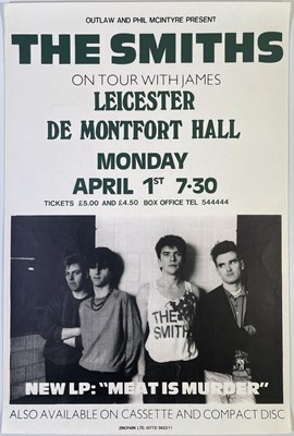 Lot 80 - THE SMITHS - ORIGINAL LEICESTER 1985 CONCERT POSTER.