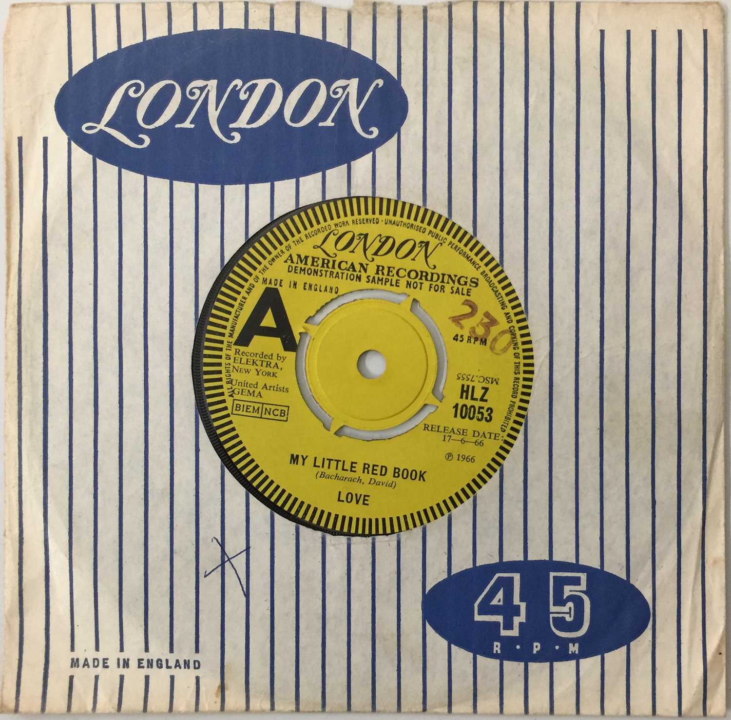 Lot 118 - LOVE - MY LITTLE RED BOOK C/W HEY JOE 7" (PROMO - LONDON RECORDS HLZ 10053)