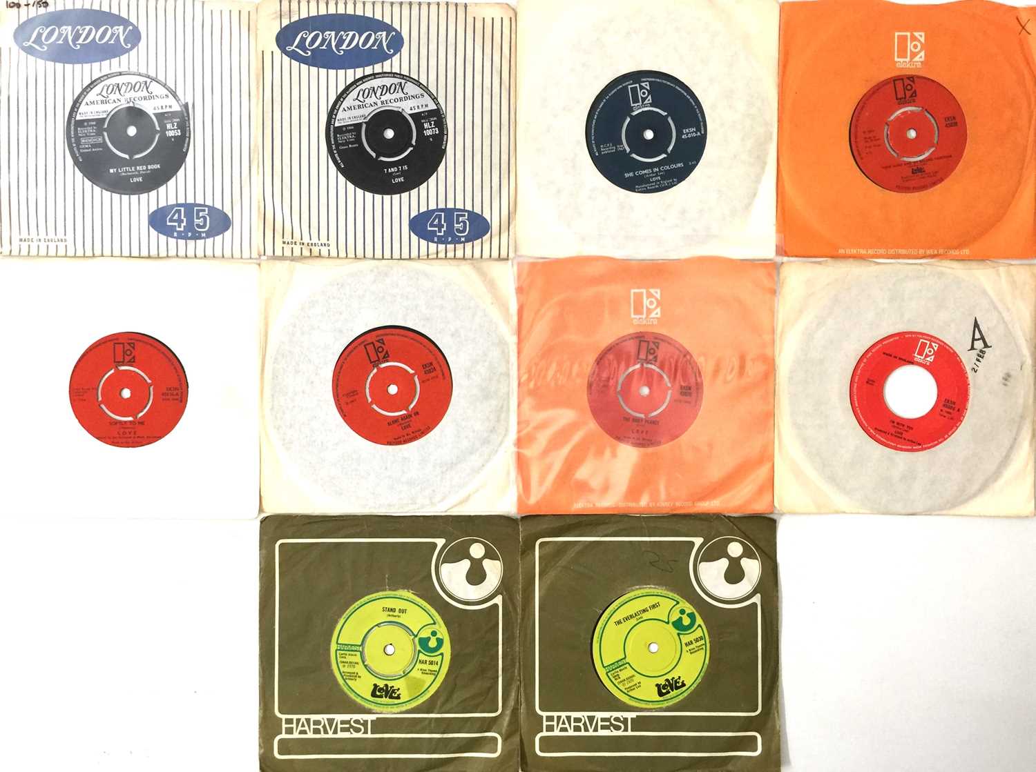 Lot 120 - LOVE - UK SINGLES FIRST 10 RELEASES